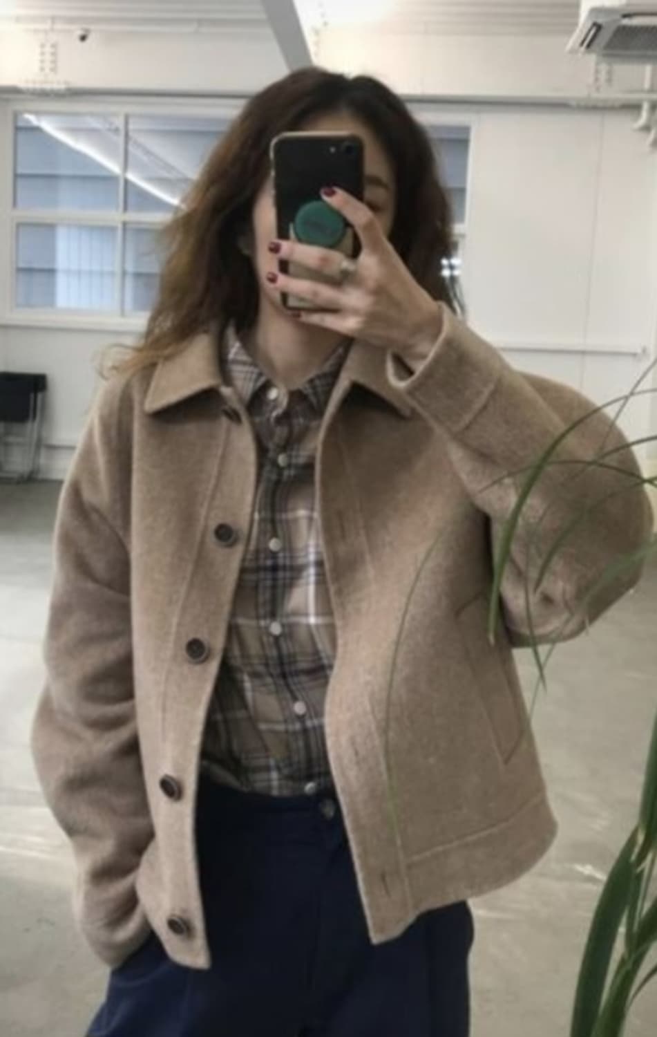 시엔느 헤링본 핸드메이드 자켓코트 오트밀 상품이미지2