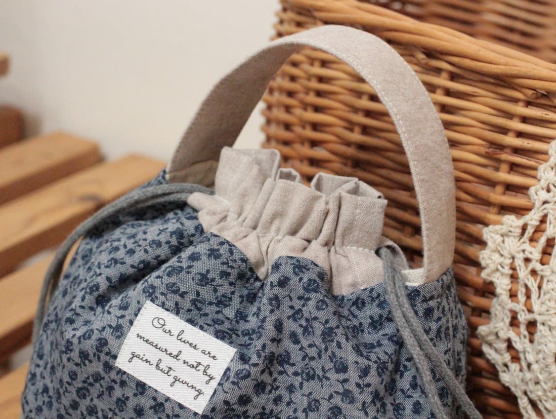 핸드메이드 손잡이 스트링 파우치 상품이미지2