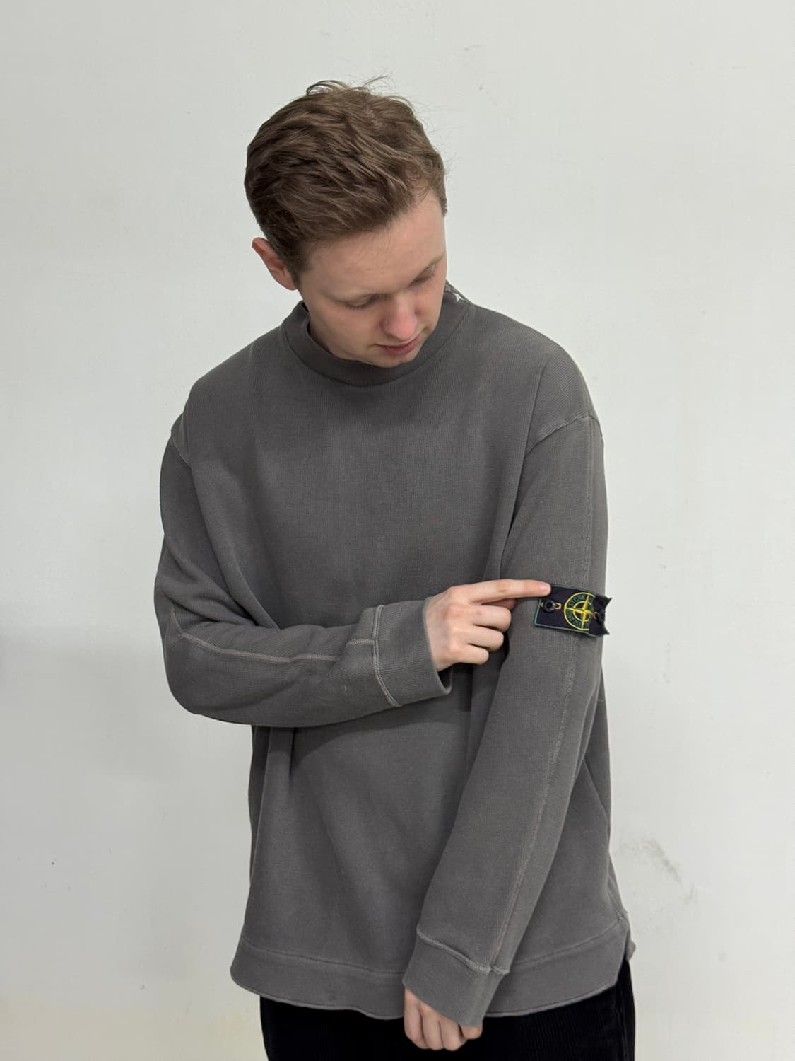 99AW 스톤 아일랜드 그린 엣지 니트  상품이미지2