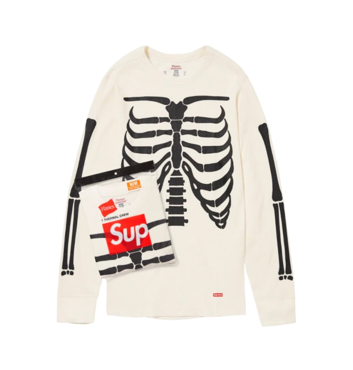 Supreme 슈프림 헤인즈 본즈 써멀 크루 내츄럴 L 상품이미지1