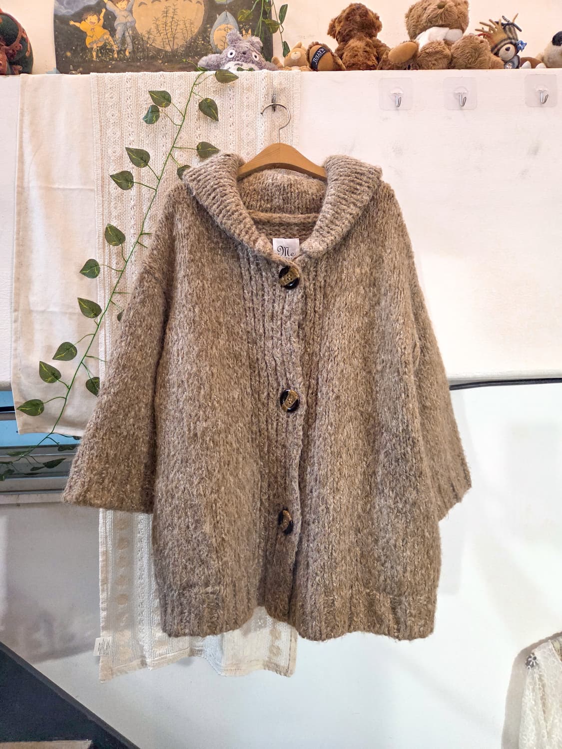 알파카 반팔 가디건 상품이미지1