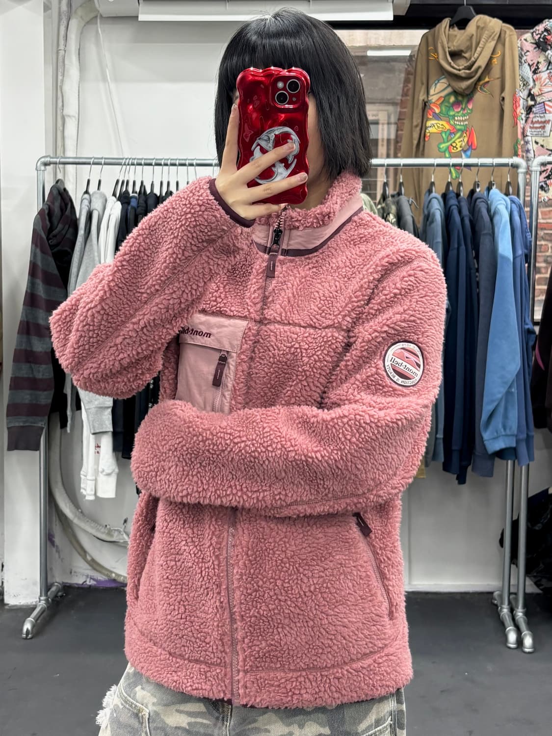 몽벨 핑크 플리스 자켓 상품이미지4