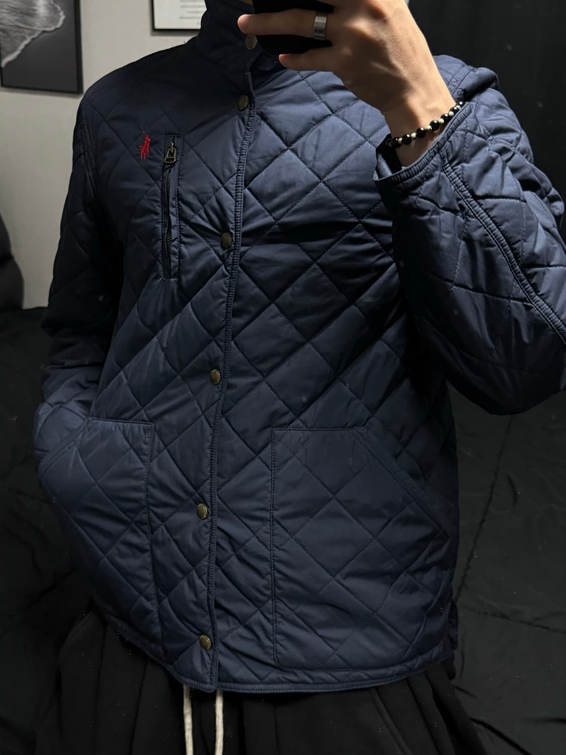 폴로 랄프로렌 퀼팅 자켓 네이비 XL 상품이미지2