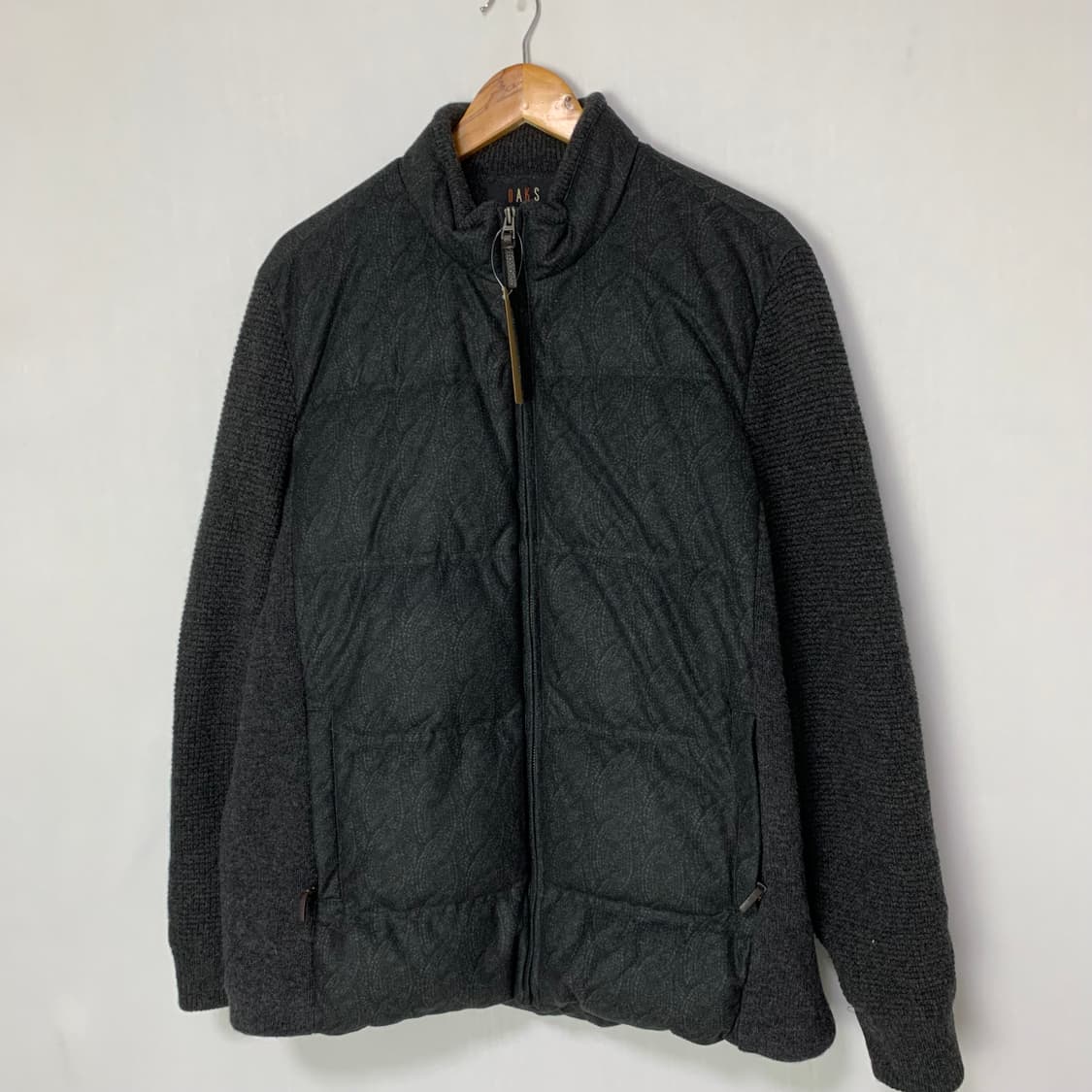 DAKS 닥스 빈티지 구스다운 차콜 니트 패딩 점퍼 110 상품이미지2