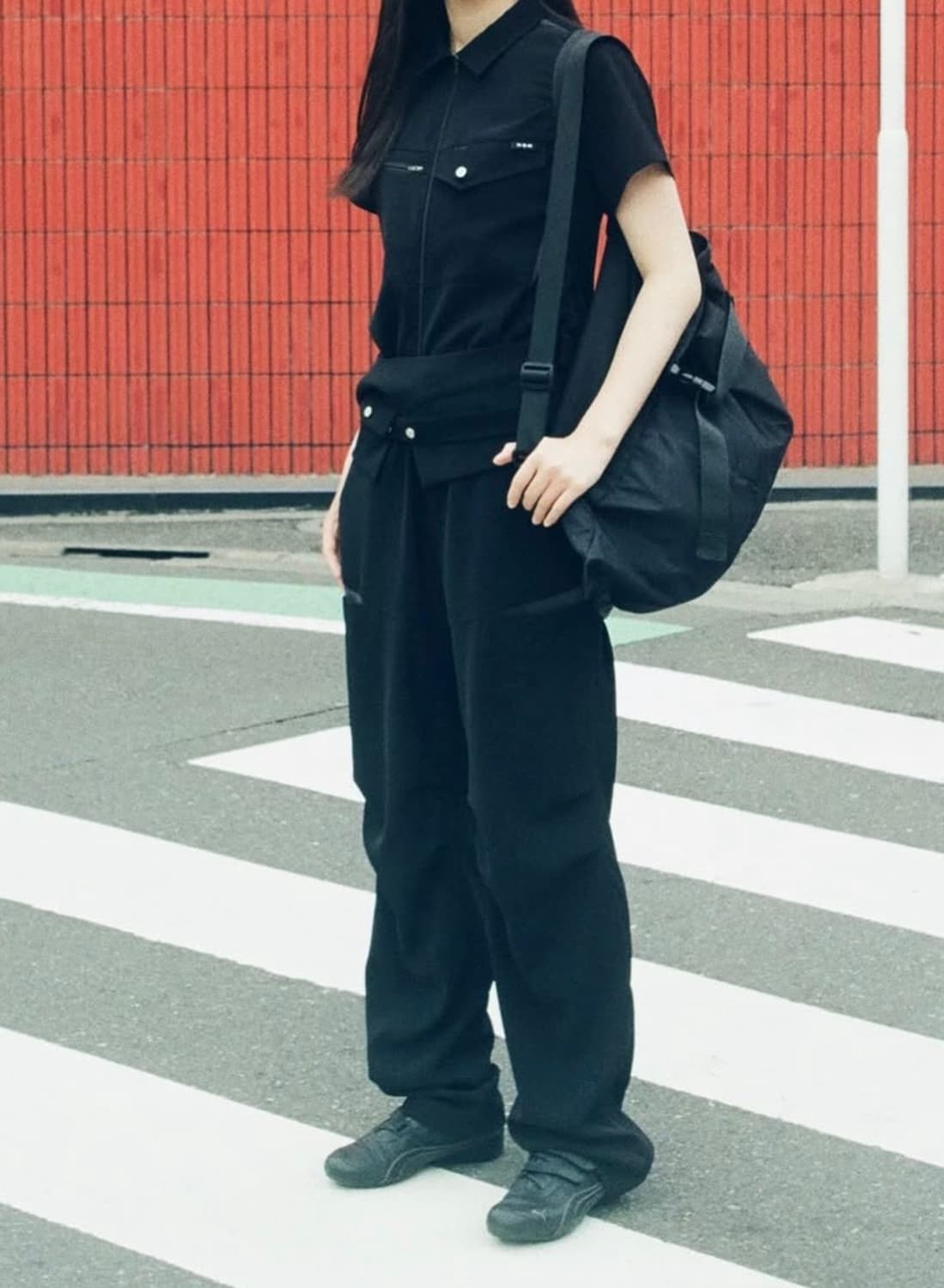 지초이 SS23 zip trousers (black) 상품이미지2