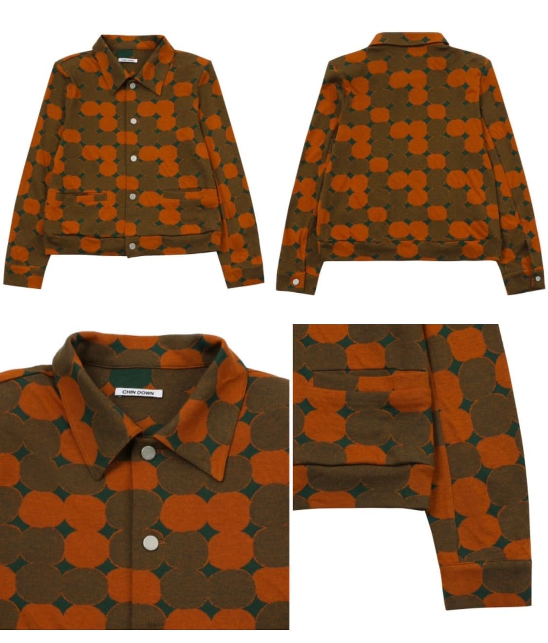 친다운(Chindown) 코튼 트러커 자켓 오렌지 (미사용) 상품이미지4