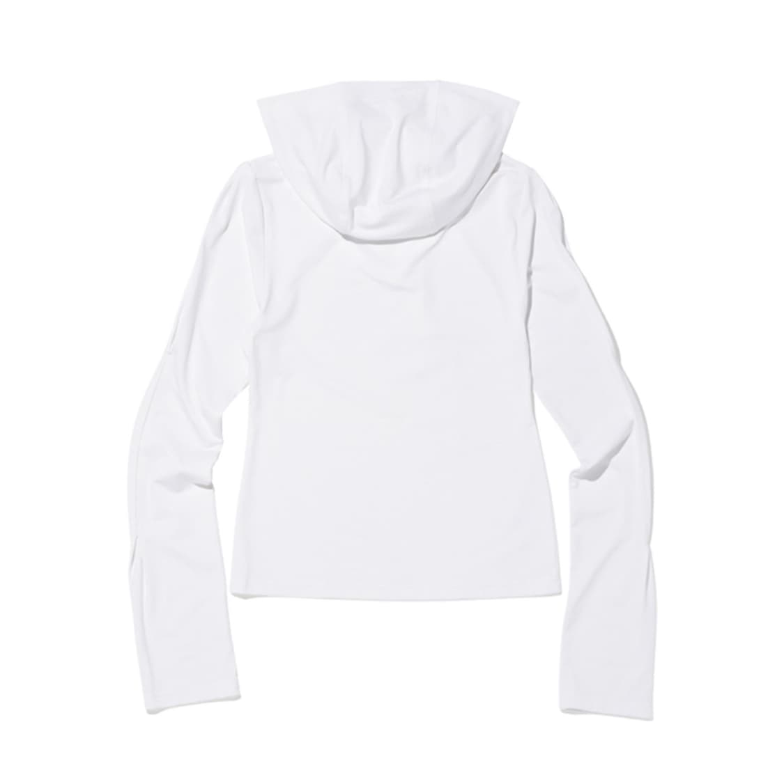 미스치프 후디드 시어링 오버랩 탑 화이트 집업 후드티 상품이미지2