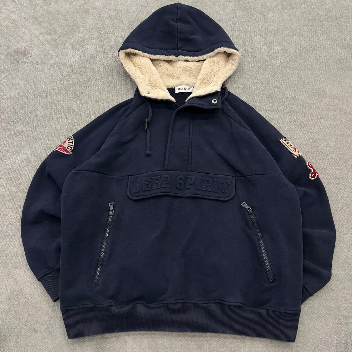 XL Jeep 지프 헤비웨이트 아노락후드티 상품이미지1