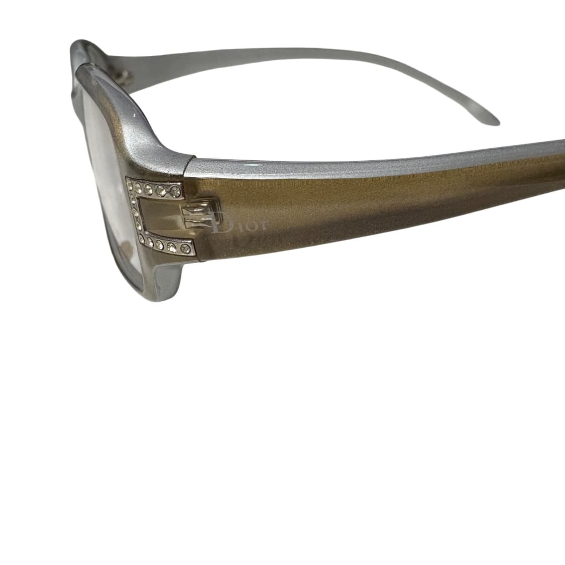 디올 실버 큐빅 뿔테 안경 데드스탁 made in italy 상품이미지2