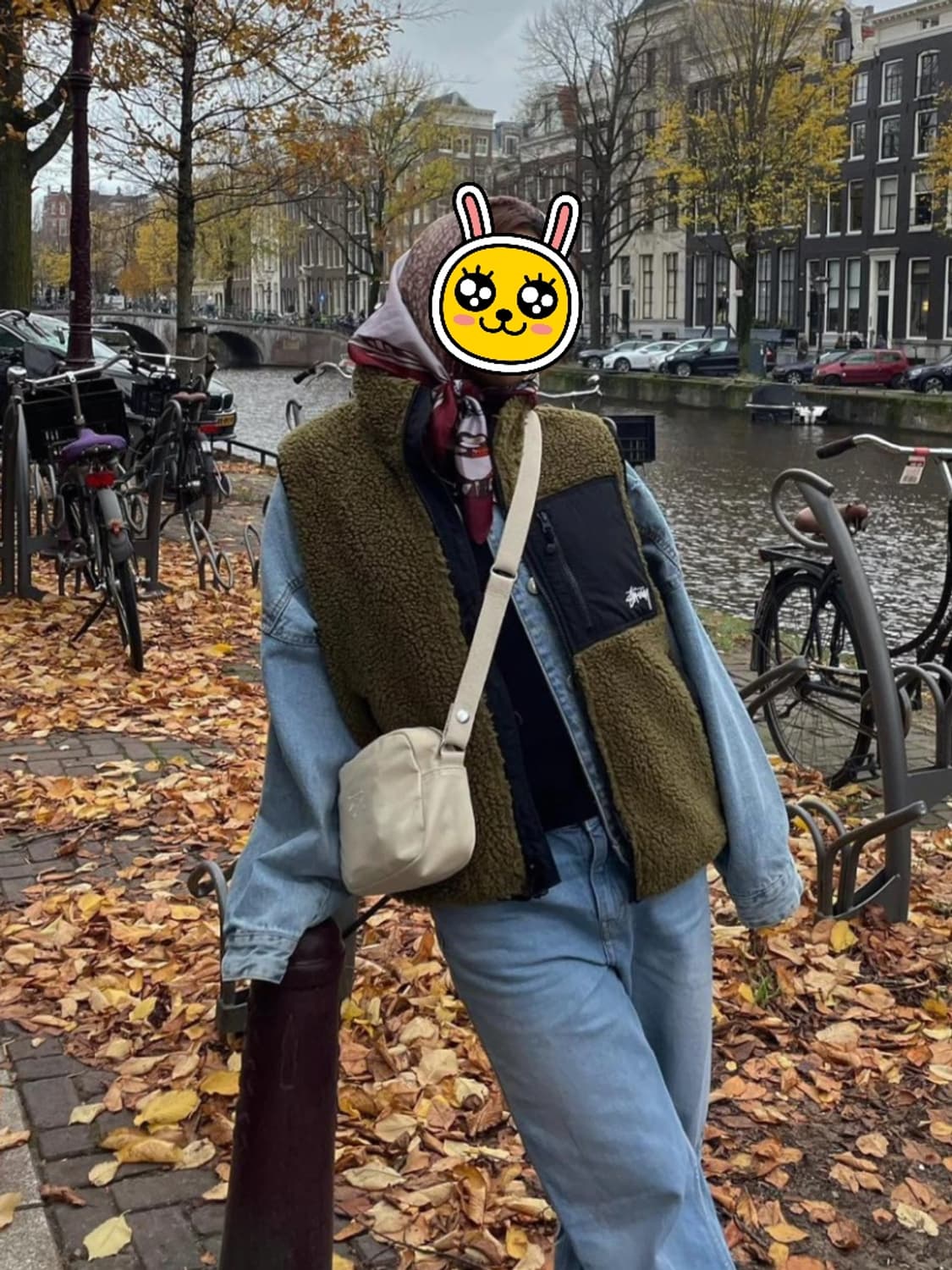 [M,L] 스투시 쉐르파 리버시블 자켓 베스트 올리브 상품이미지5