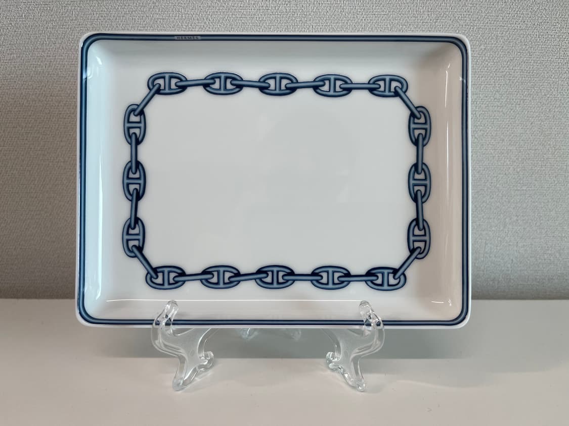 에르메스 샹달 블루 스퀘어 플레이트 1P HERMES 필립 모리스 상품이미지2