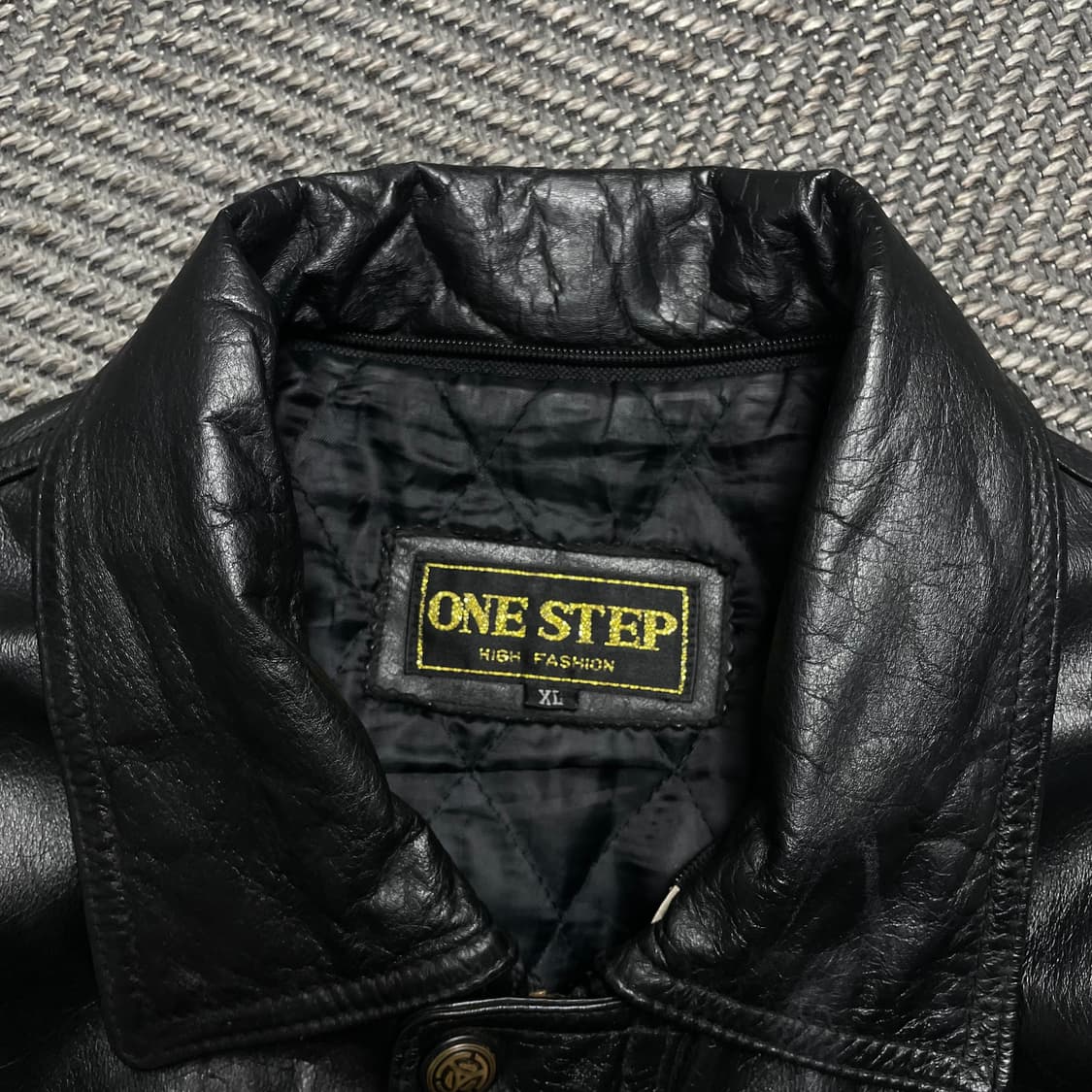 ONE STEP 빈티지 아카이브 카우레더 소가죽 사파리 자켓o 6095 상품이미지6