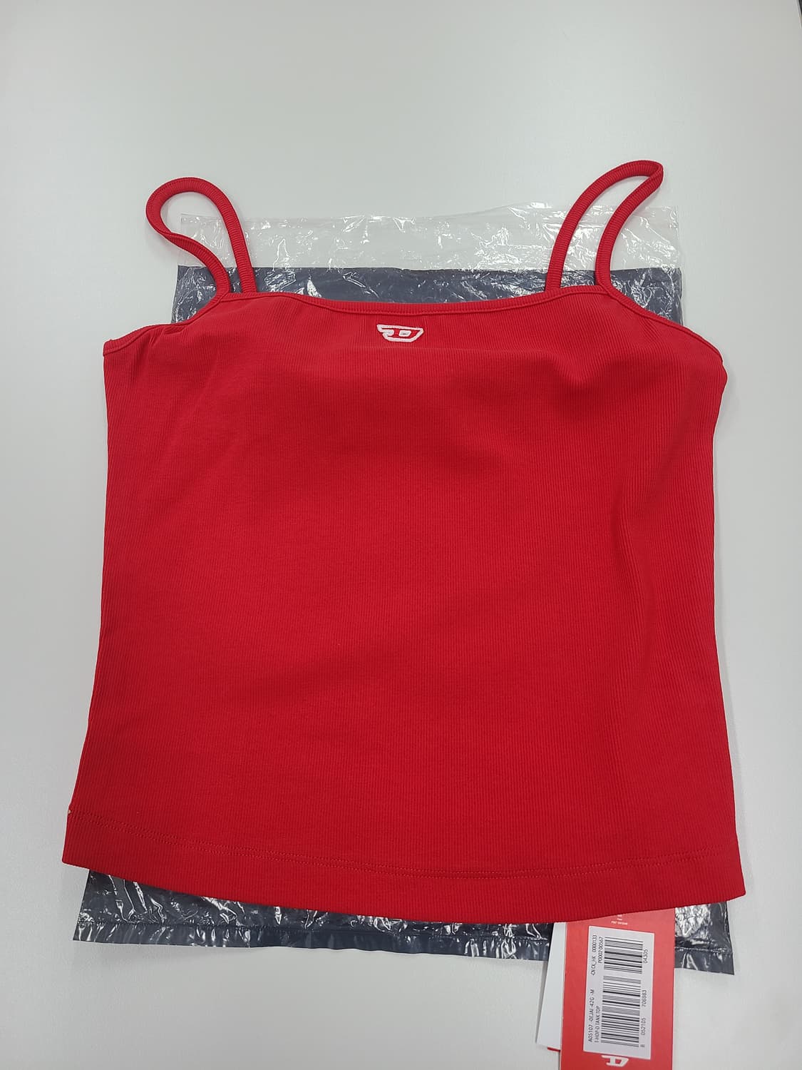 디젤 민소매 탑 레드 사이즈M 미사용 상품이미지1