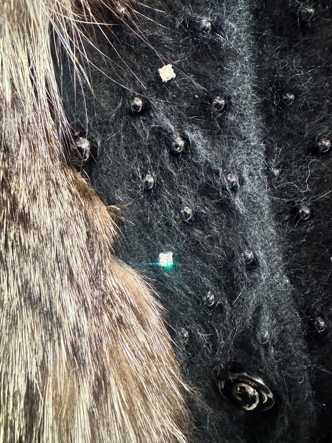 japan vintage fur콤비 앙고라 가디건 상품이미지5