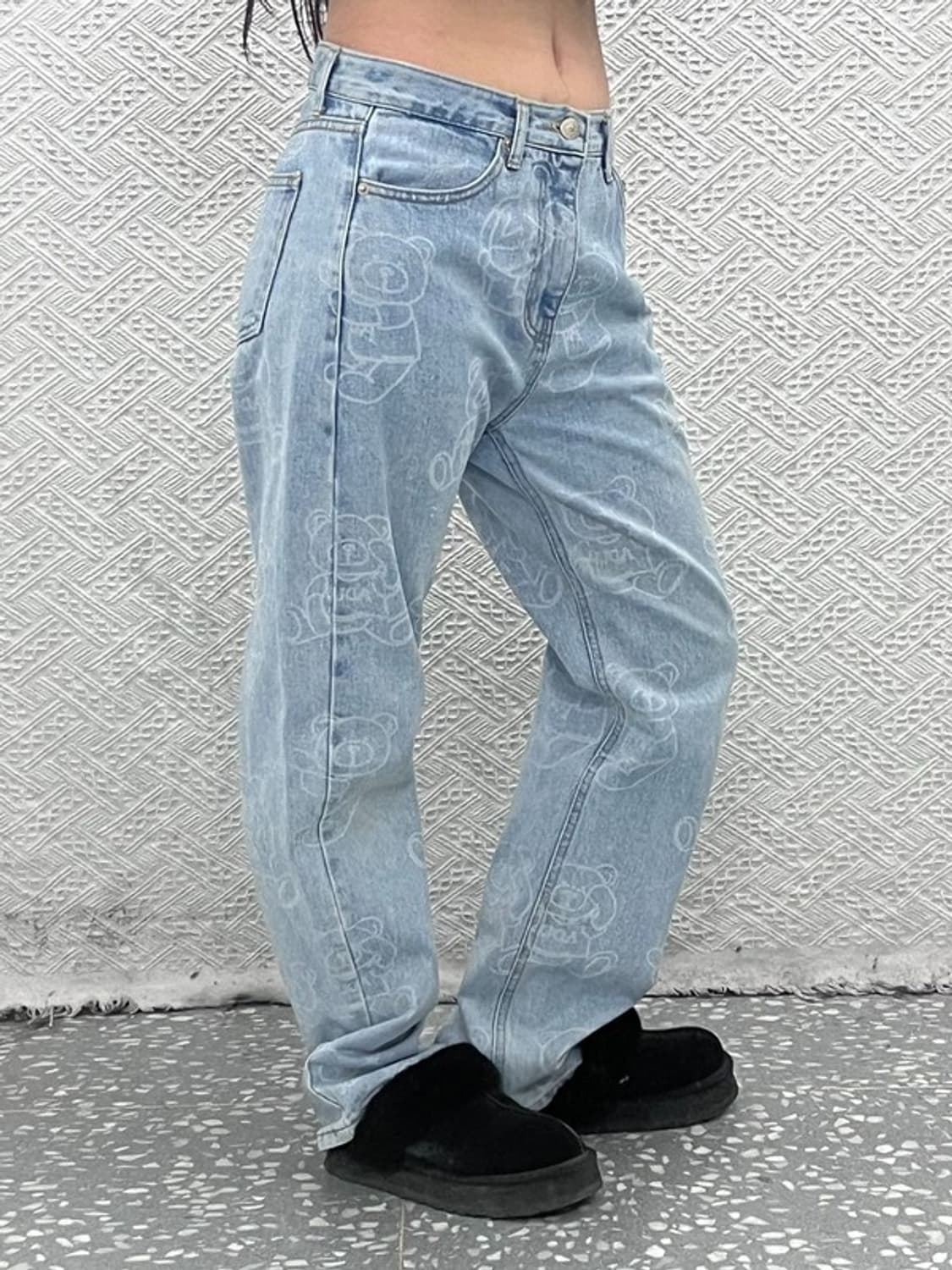 아크메드라비 키치 베어 패턴 데님 팬츠 1 C06906 상품이미지2