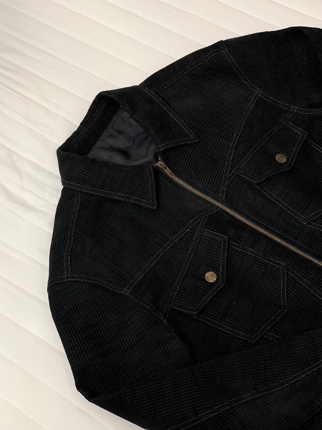 [46] 엘무드 로데오 트러커 블루종 자켓 빈티지 블랙 상품이미지1