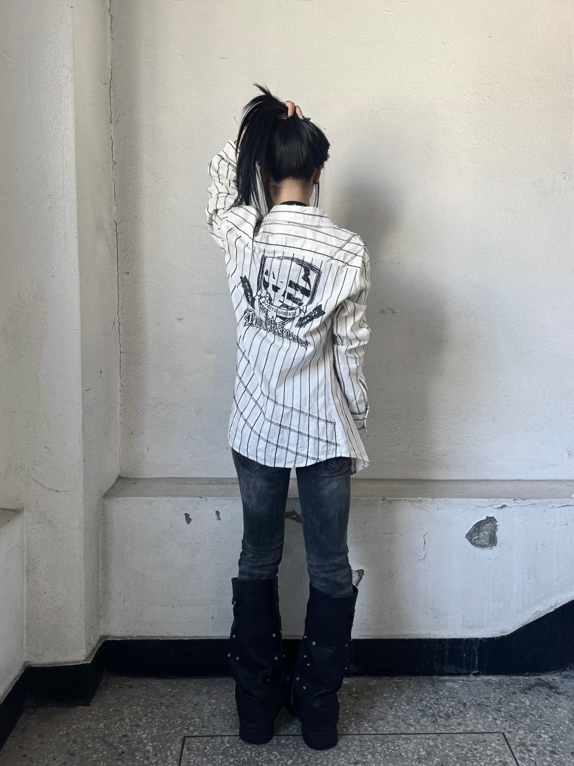Stripe ivory shirt 상품이미지3