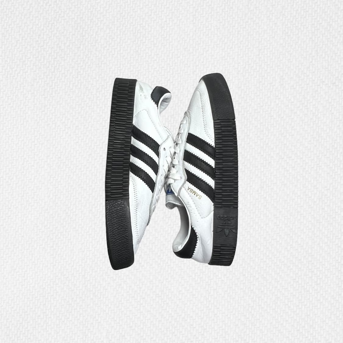 250 (W) 아디다스 삼바로즈 화이트 블랙 검 상품이미지4