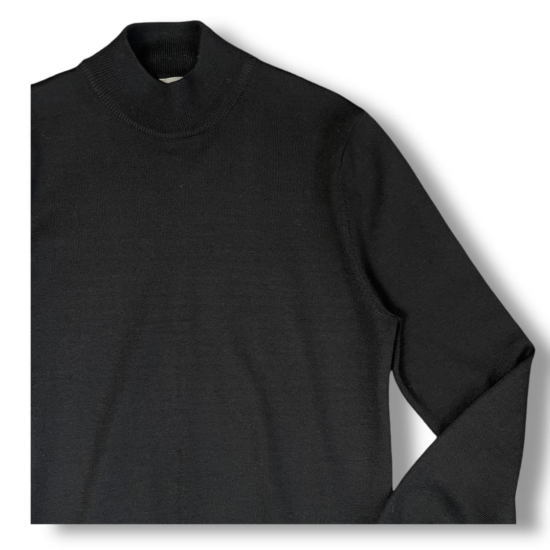 빈티지 블랙 반목 니트 100 상품이미지3