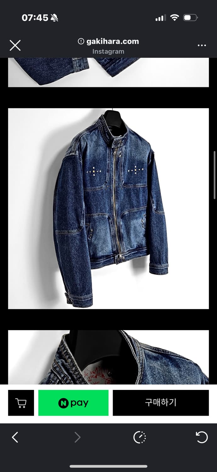 GAKIHARA 데님 자캣 새 제품 상품이미지2