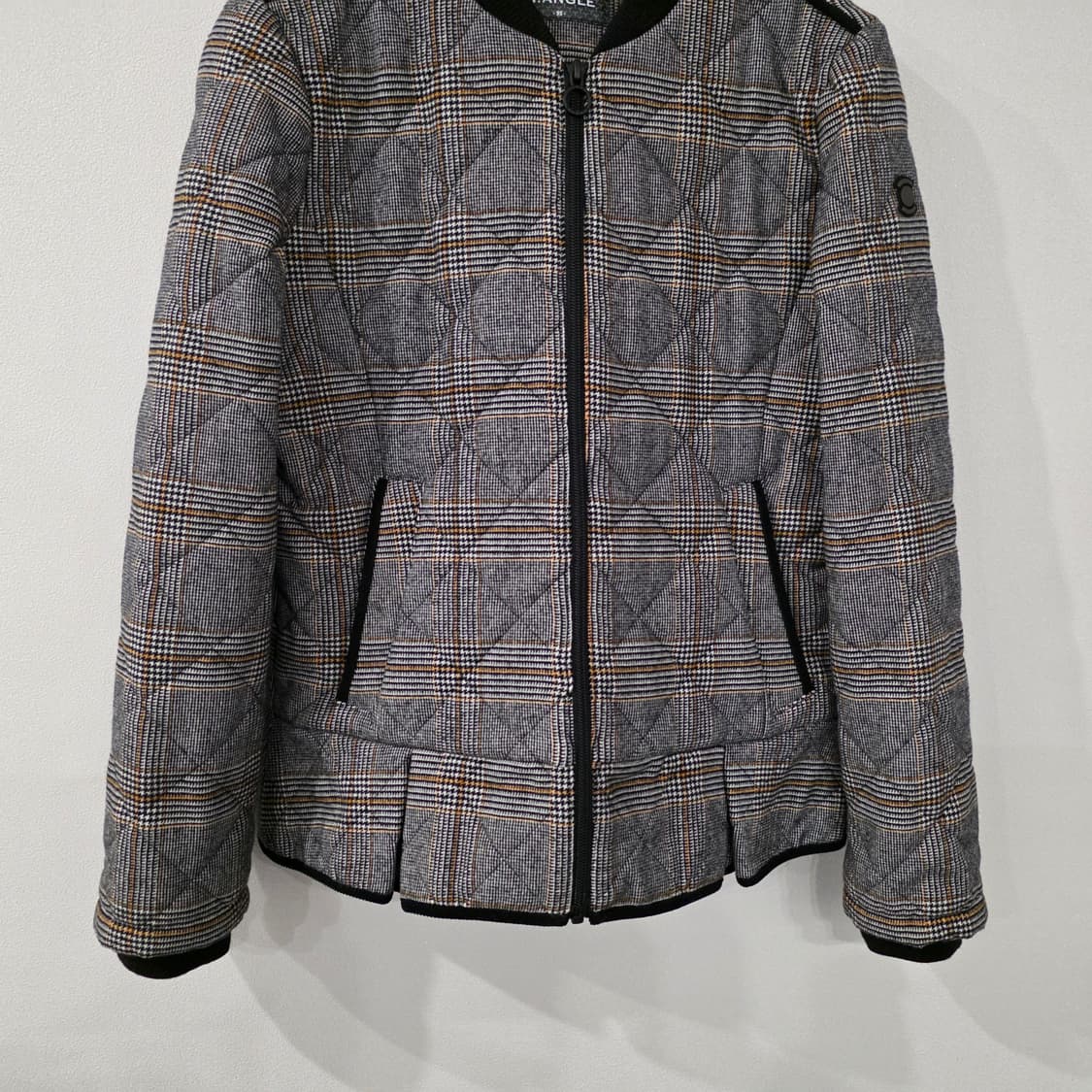 와이드앵글 여성 퀼팅 체크 자켓 55~55반 상품이미지2