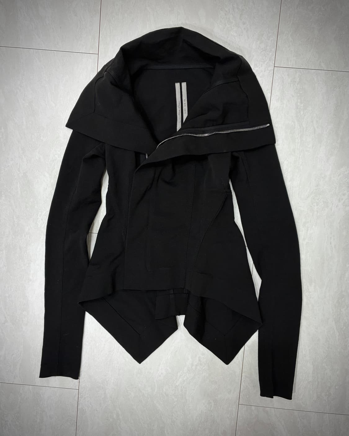 Rick Owens 18SS Dirt 사선 하이넥 코튼 재킷 블랙 상품이미지3