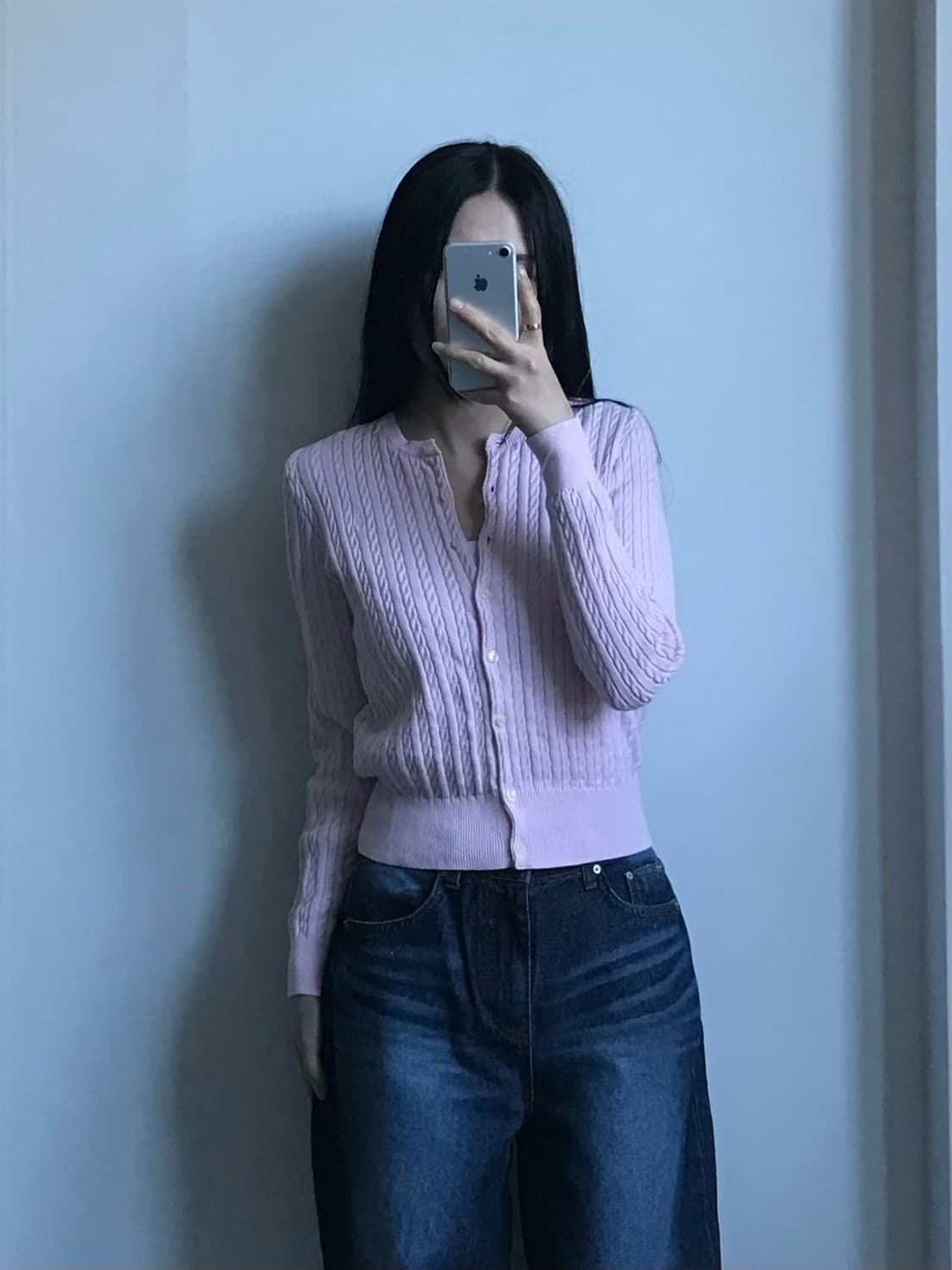 폴로 랄프로렌 QR 신형 딸기우유 꽈배기 니트 가디건 상품이미지1