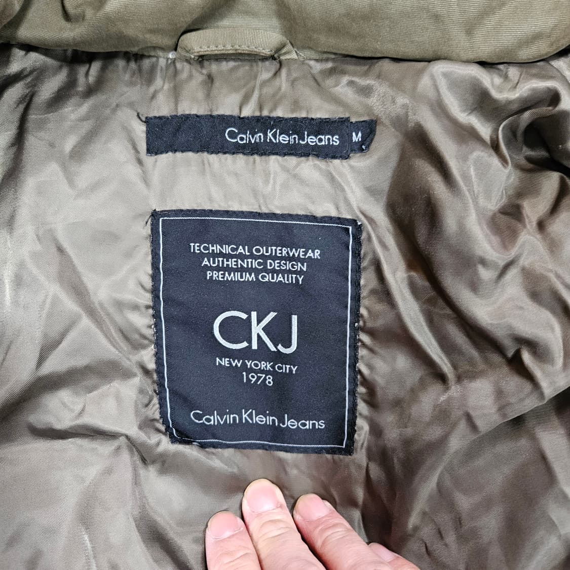 켈빈클라인 빈티지 밀리터리 덕다운 버튼 야상 점퍼 M size 상품이미지6