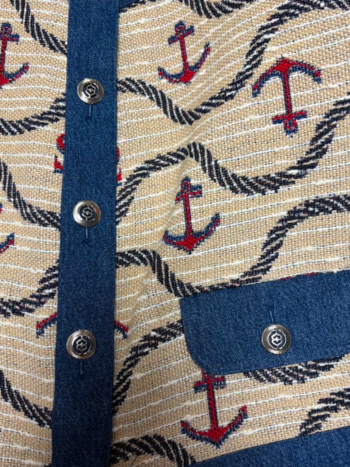 (새상품 희귀) 산드로 로제타 앵커 자카드 자켓 38 상품이미지6