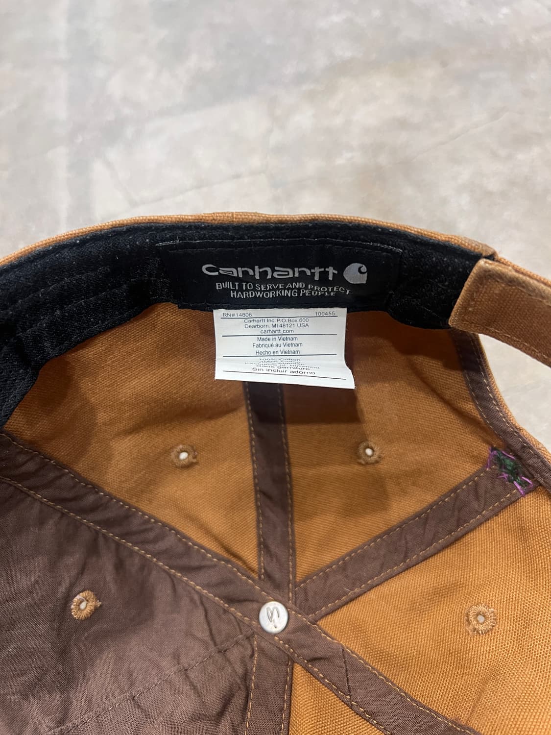 칼하트 오데사 자수 볼캡 브라운 상품이미지4