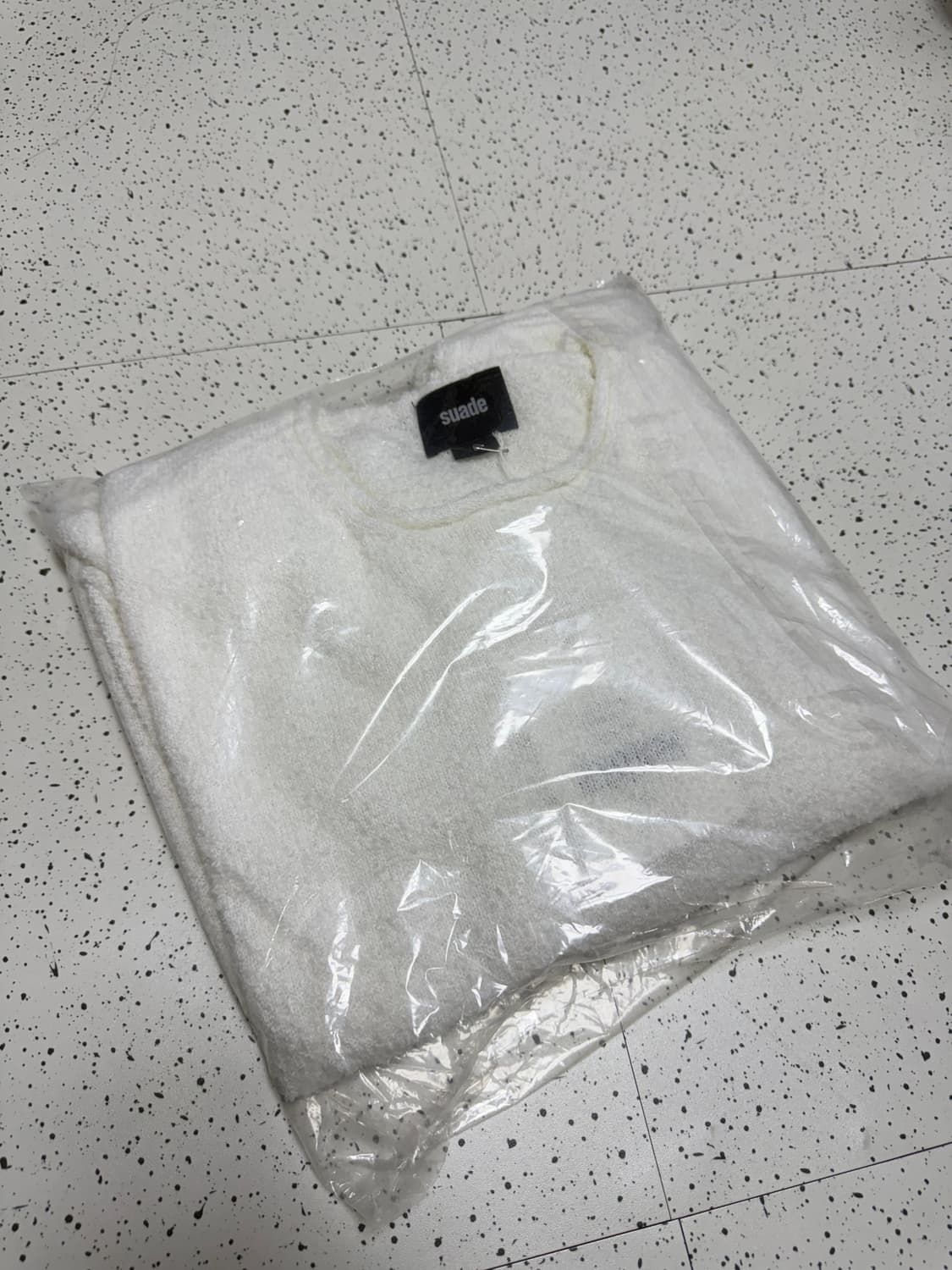 [새상품] 스웨이드 suade shearling knit 셔링 니트 상품이미지3