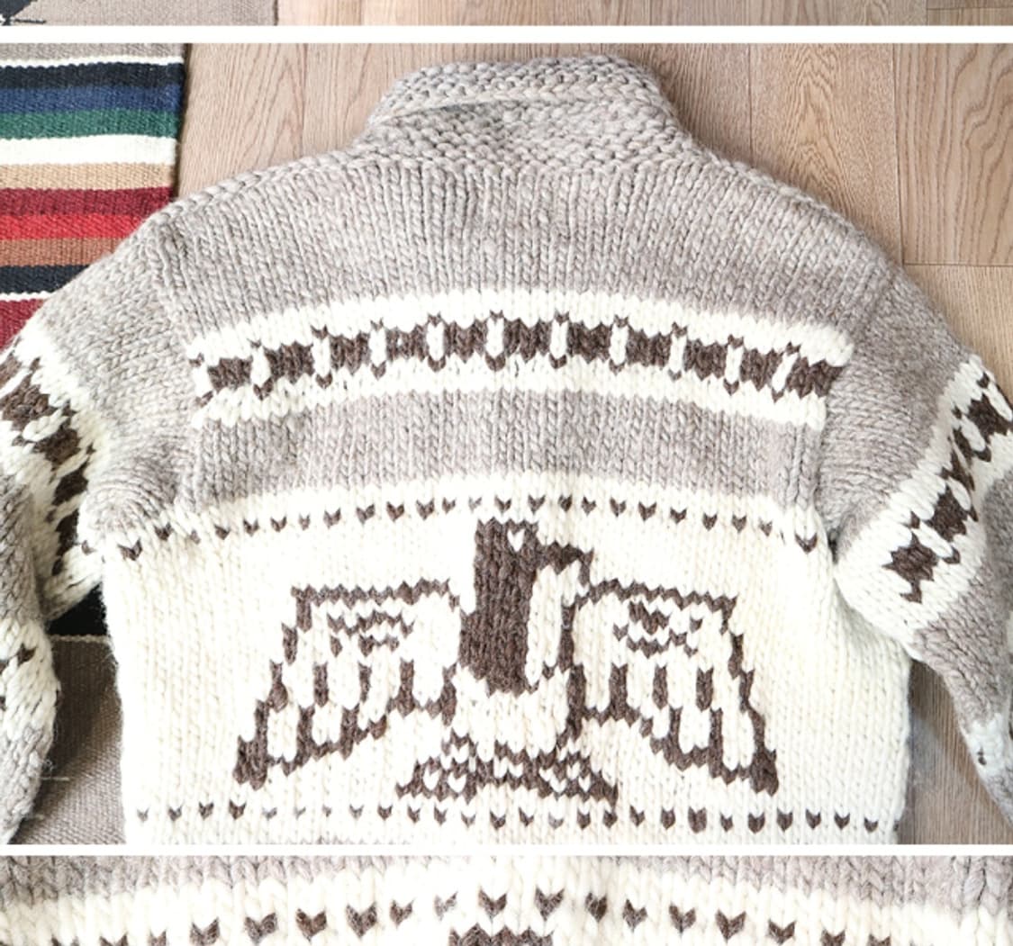 
KANATA 카나타 캐나다 핸드메이드 양모100% 인디언 코위찬 스웨터 상품이미지8