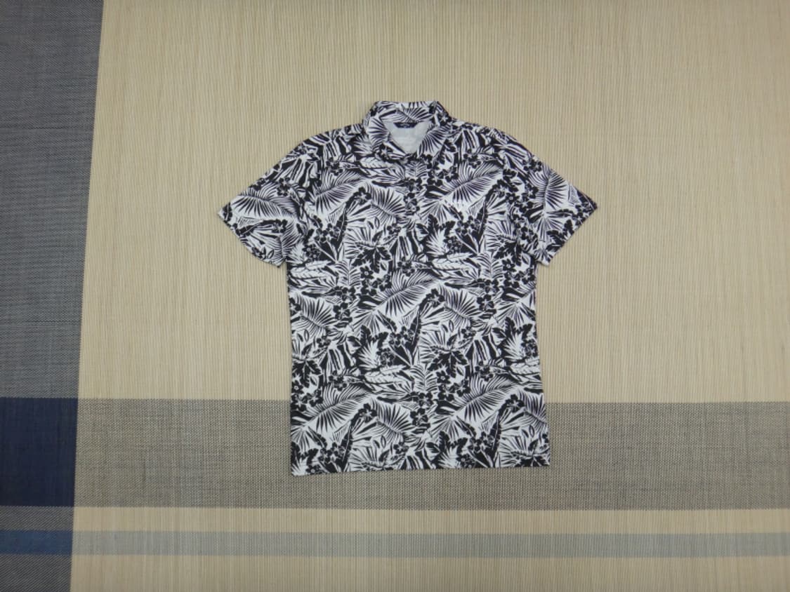 (100) 캘러웨이 골프 플라워 카라 반팔 스판 티셔츠 상품이미지1