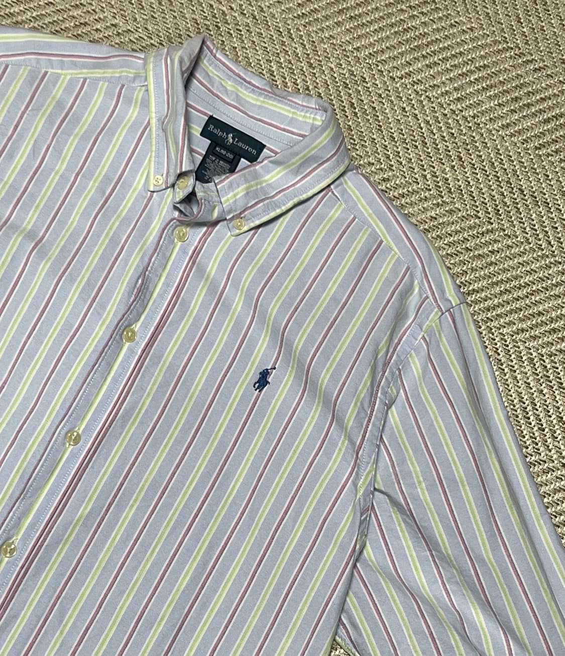 공용 폴로랄프로렌 블루포니 스트라이프 셔츠 남방 XL  상품이미지7
