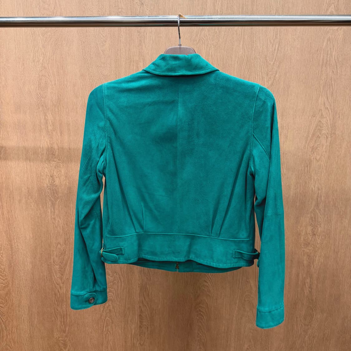 로렌 랄프로렌 스웨이드 자켓 카라넥 사이드 버클 스트랩 디테일 그린 상품이미지3