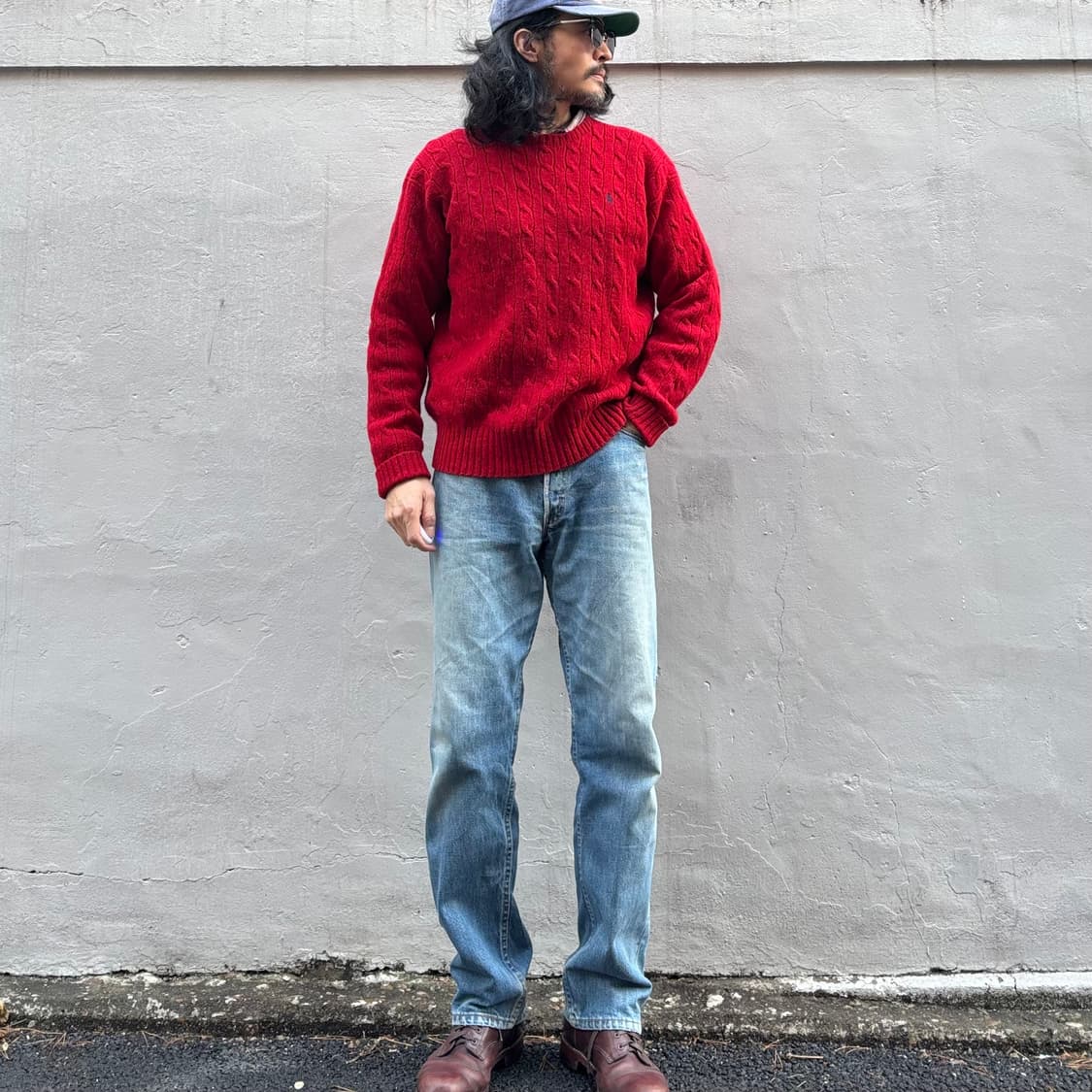 올드 폴로 랄프로렌 케이블 울 스웨터 상품이미지8