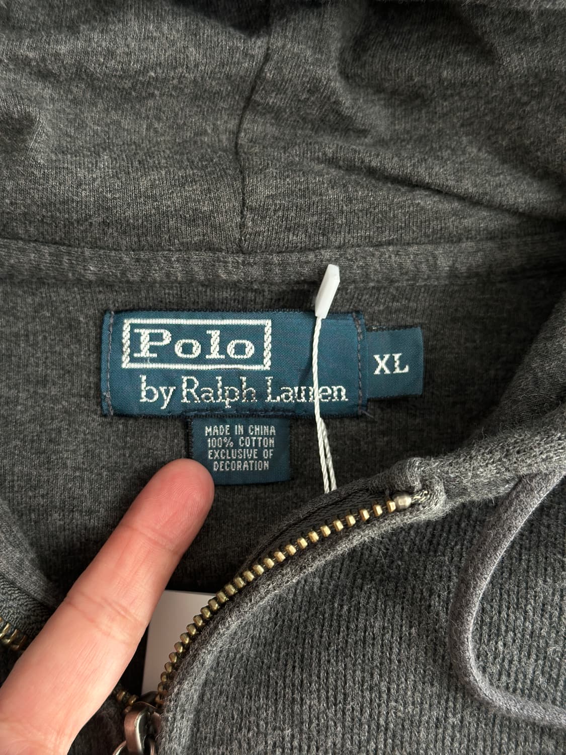 폴로 랄프로렌 차콜 코튼 후드집업  상품이미지5