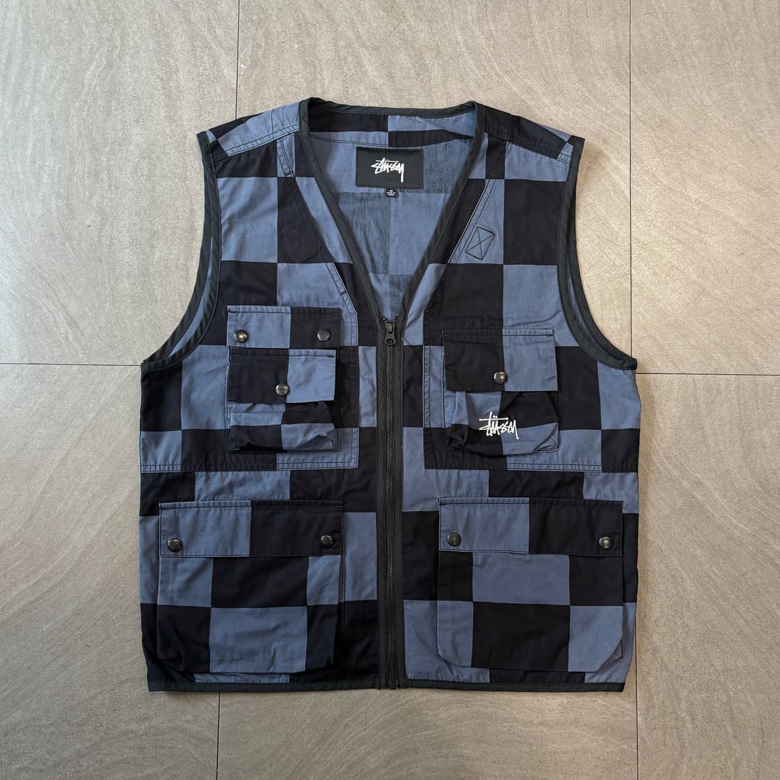 스투시 정품 체커 보드 카고 유틸리티 베스트 상품이미지1