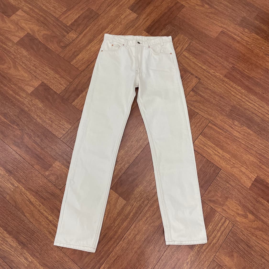 리바이스 오렌지탭 화이트 데님팬츠 상품이미지2