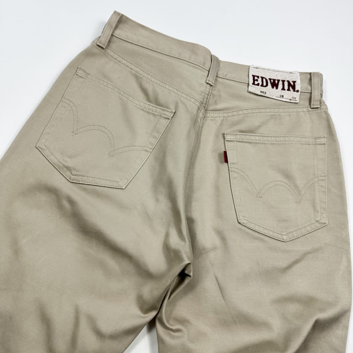 28 EDWIN 에드윈 503 재팬 스트레이트 베이지 데님팬츠 상품이미지4