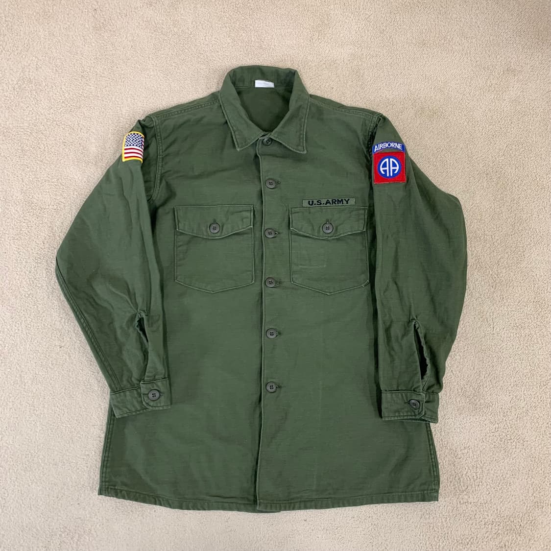 60s 오리지널 미군 OG-107 셔츠(16 1/2x32) 밀리터리 상품이미지1