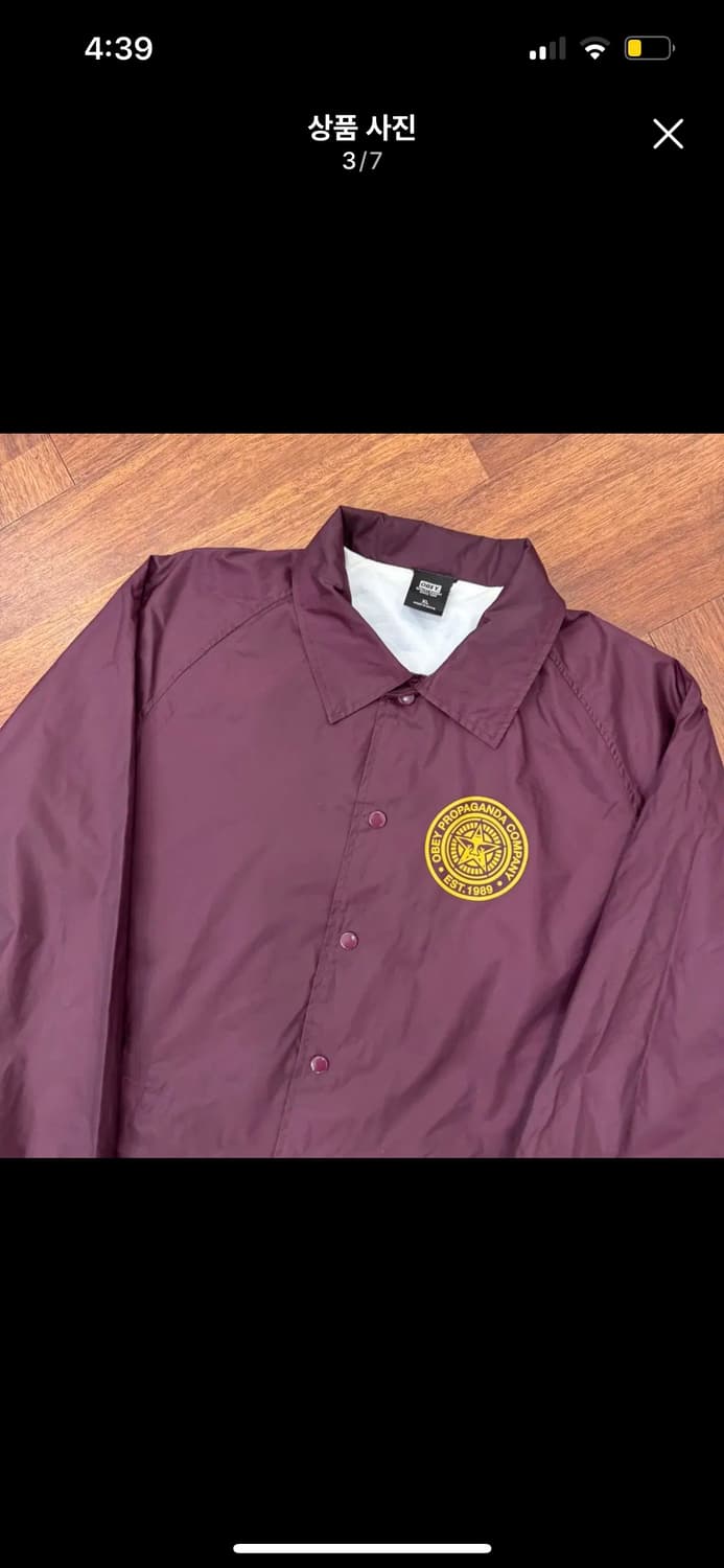 오베이 버건디 자켓 상품이미지3