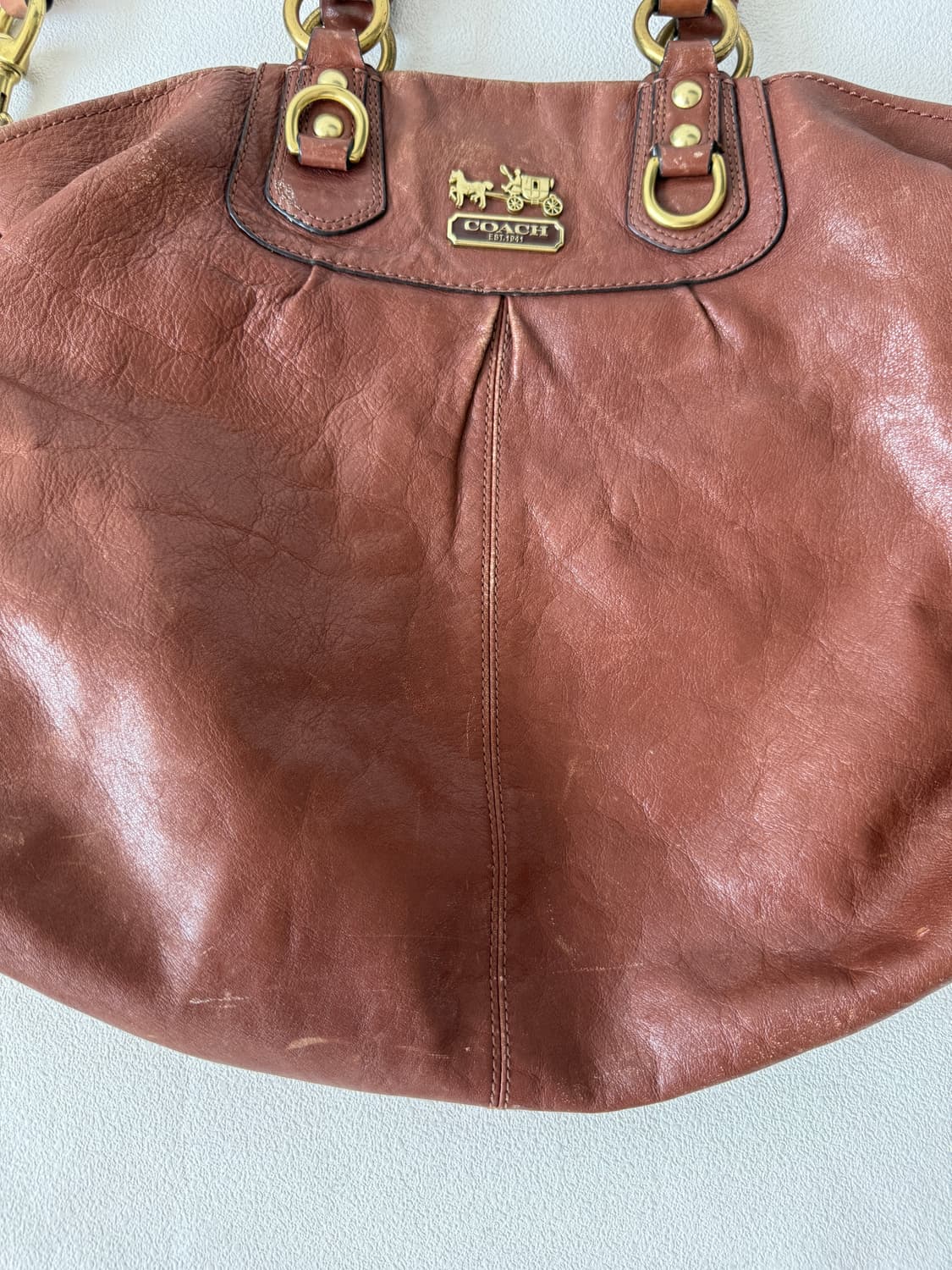 코치(COACH) 레더 토트백(숄더 가능, 사용감 확인) 상품이미지5