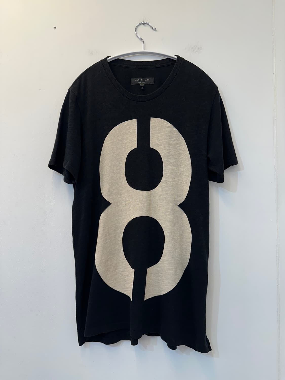 rag & bone 얇은 블랙 반팔티 상품이미지1