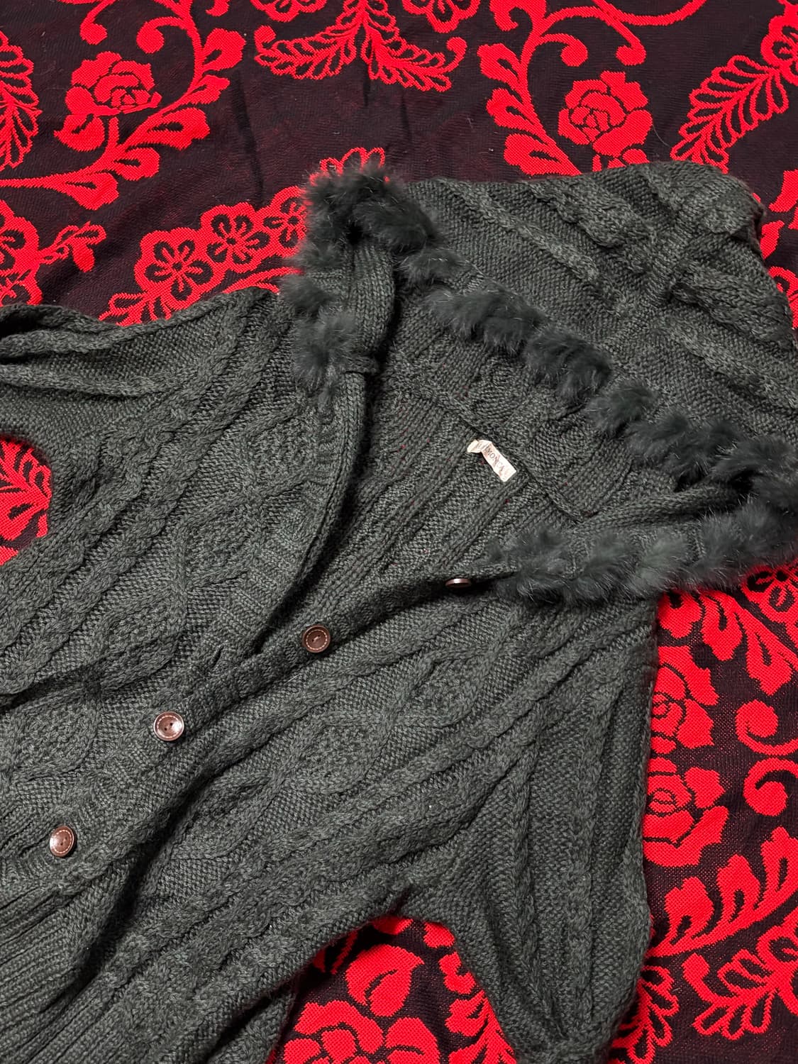 Fairy grunge fur hood knit 상품이미지2