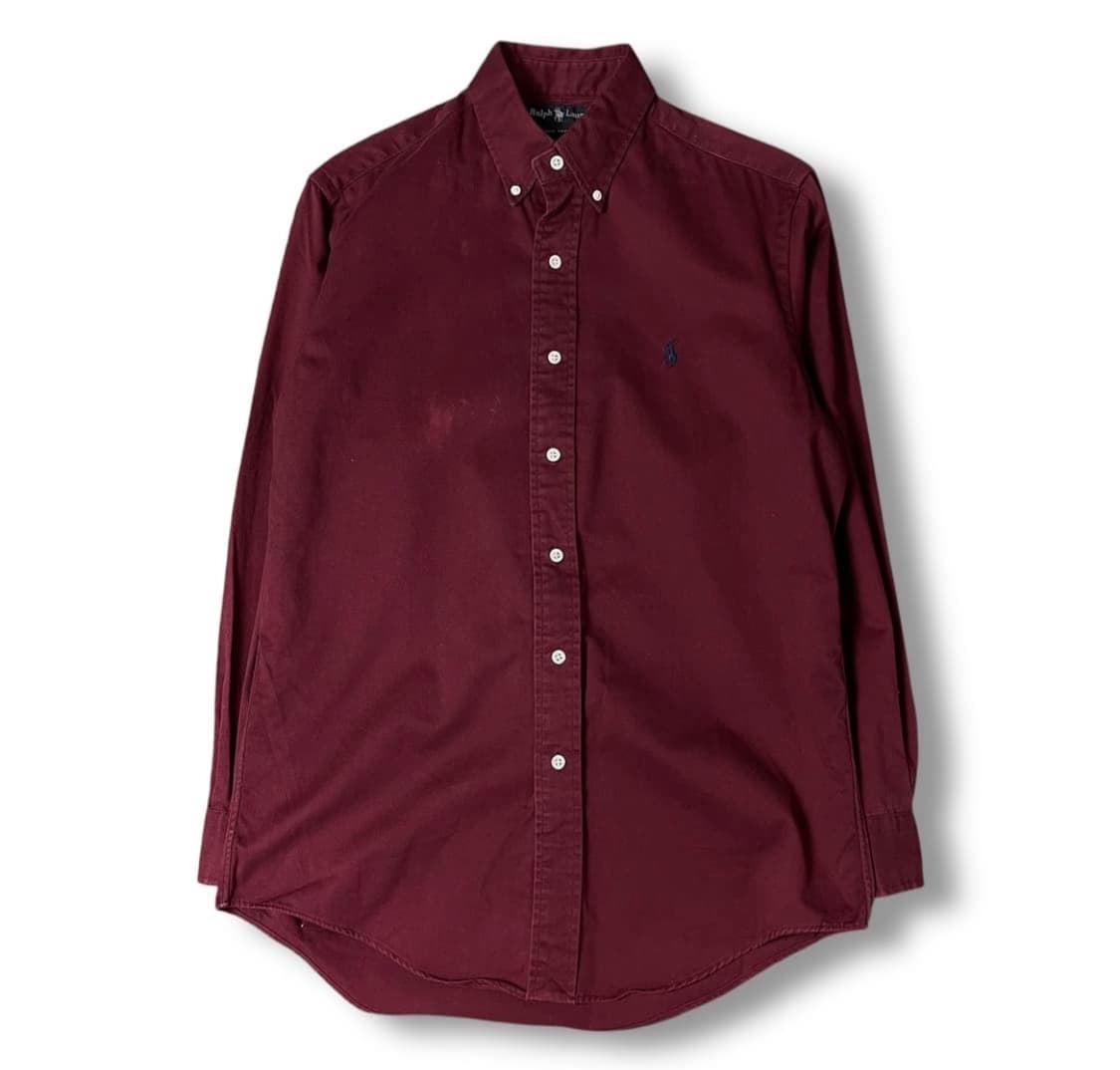 폴로랄프로렌 다크레드 코튼 긴팔 셔츠 90 상품이미지1