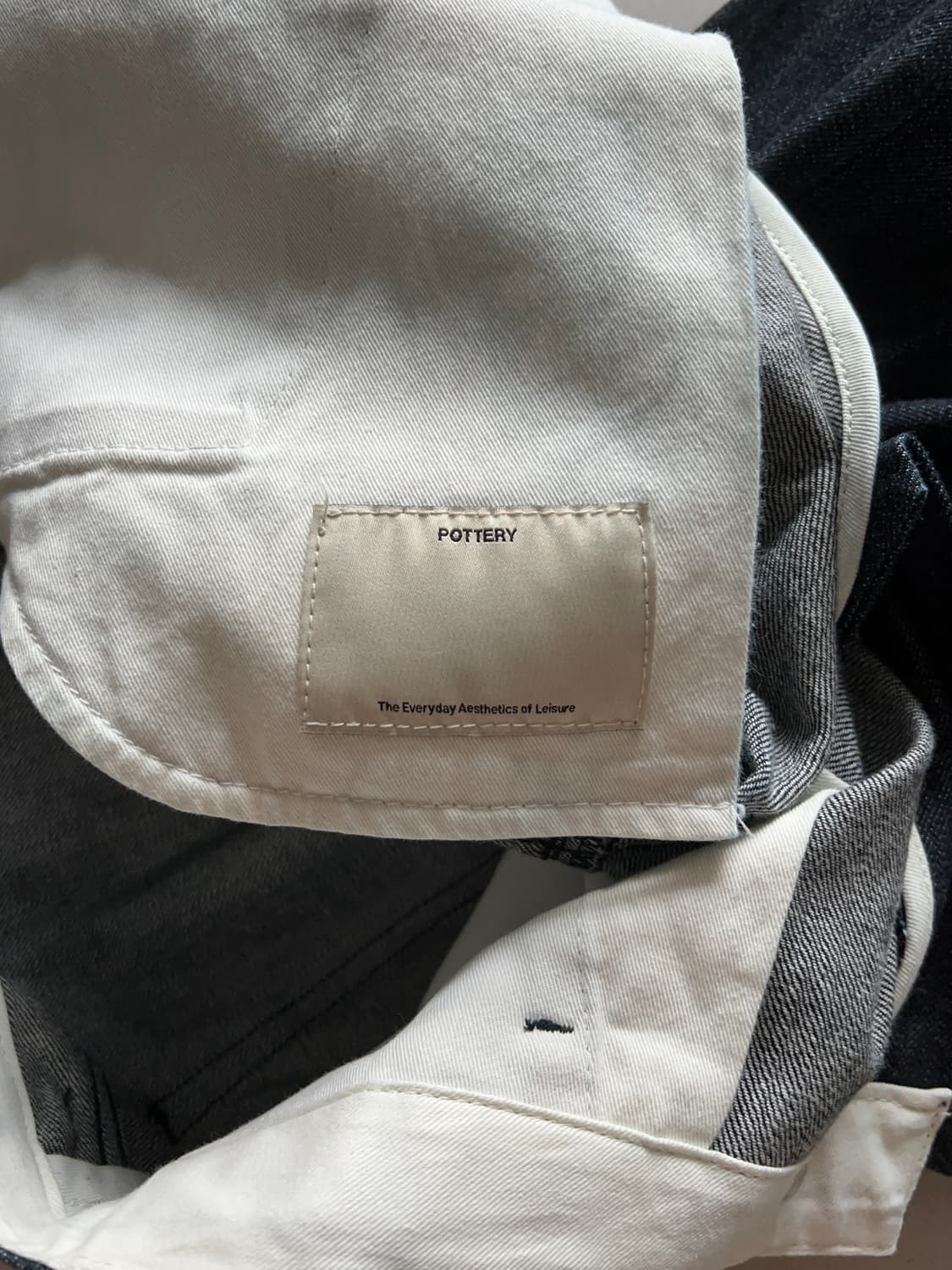 포터리 원 워시드 와이드 데님 블루 상품이미지4