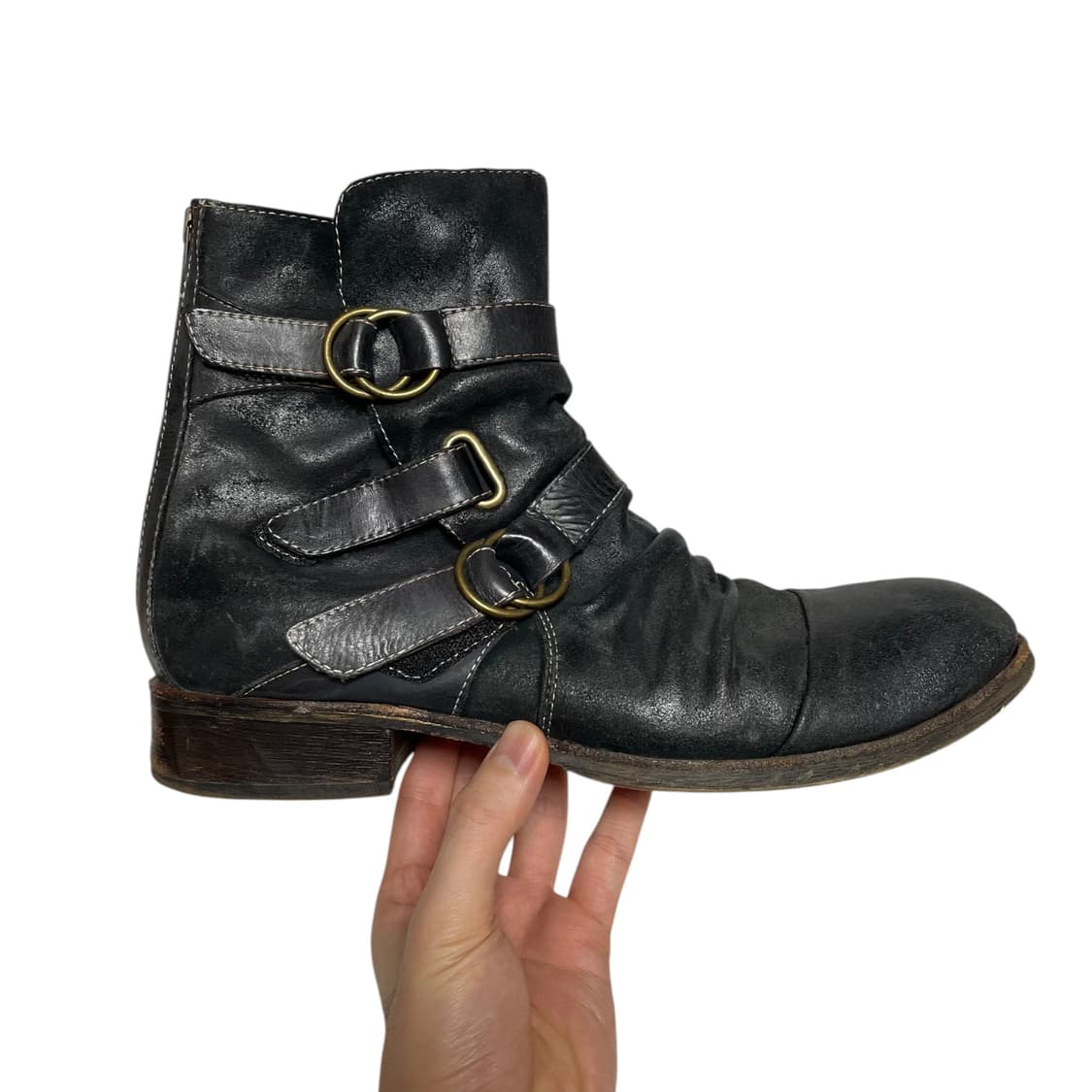 훕데두 주름가공 파이럿 부츠 상품이미지7