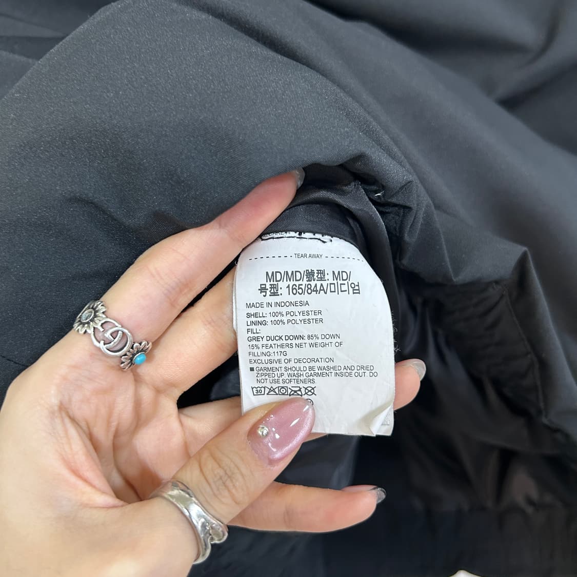 언더아머 여성 덕다운 패딩 M 상태최상 상품이미지4