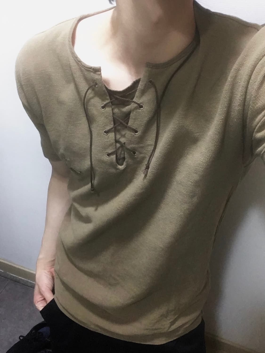 캐피탈 레이스업 반팔 티 상품이미지1